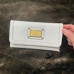 Guess White Continental Wallet